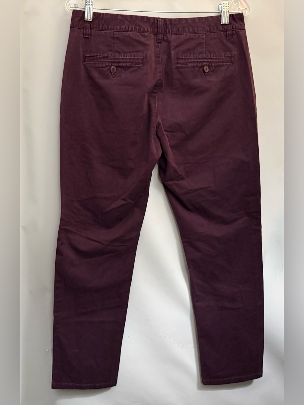 NEW BONOBOS Pants Men 31x30” Chino Slim Straight Burgundy Cotton Stretch Preppy - Picture 7 of 15